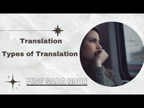 What is Translation? Types of Translation, by Miss Saba Noor