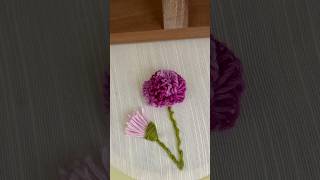 Amazing 3D Flower Embroidery Design🩷💜💐|| Easy Hand Embroidery Tutorial for Beginners