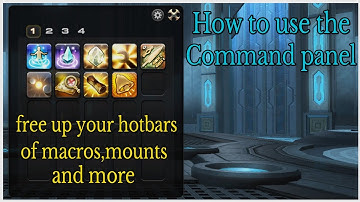 How to use the command panel