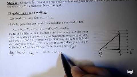 Phương pháp giải bài tập tính công của lực điện trong điện trường