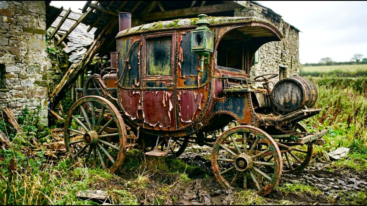 No Talking ASMR: 1803 Trevithick London Steam Carriage | Britain's Iron Pioneer—Rebuild & First Fire