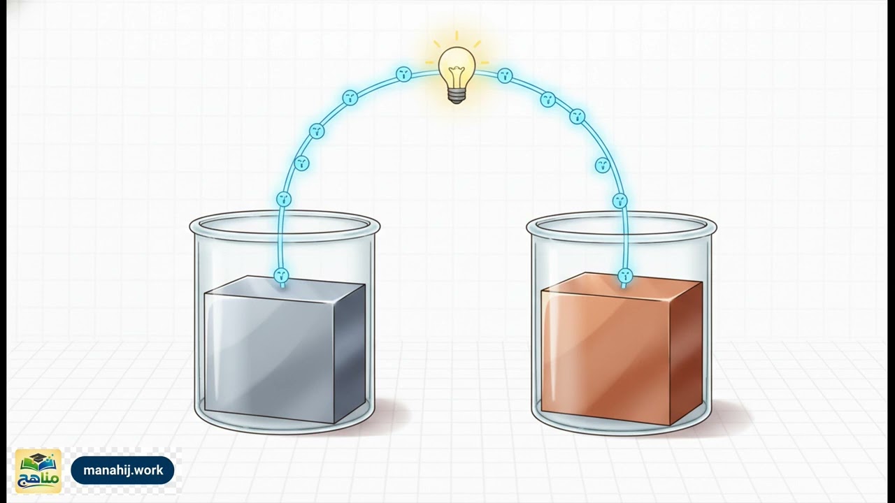 الخلايا الكهروكيميائيه | كيمياء | ثالث ثانوي | المنهج اليمني
