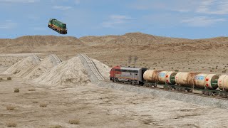 BeamNG.Drive - Trains vs Switchback Railway Crashes 4 | BeamNG High Speed