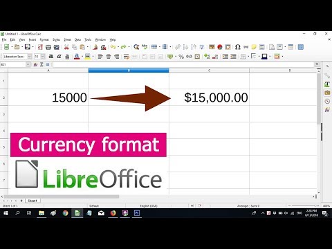 Currency format | Libre Office Calc