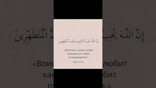 Во истину Аллах любить кающихся и любить очищающихся.