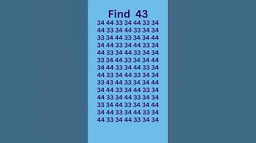 can you find 43 in 5 seconds? #wordpuzzlegame #game #mathematics #mindbendingquiz #puzzle6 5