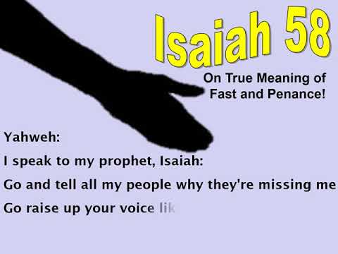 Isaiah 58: True Meaning of Fasting and Prayer