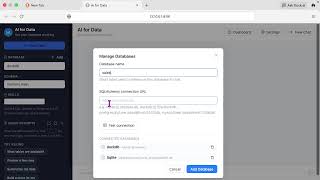 Third Preview (Connect with SQlite)-Mac App for AI Powered Data Visualization