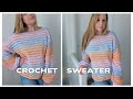 Crochet Summer Sunset Sweater Tutorial For Beginners | How To Crochet Sweater Pattern DIY