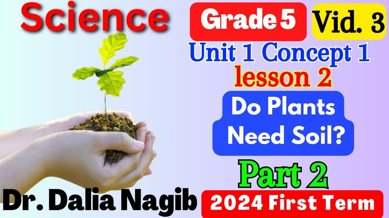 Science Grade 5 Concept 1 lesson 2 part 2 Do Plants Need Soil 2024ساينس