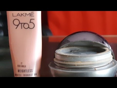 Lakme absolute skin natural matte real mousse vs lakme 9to5 weightless mousse foundation review.