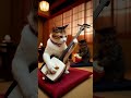 Shamisen Unit！お座敷のお稽古をする猫たち