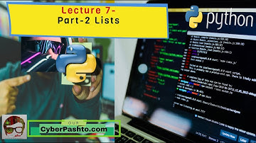 Python Lecture 7 lists part 2 |  Python lists | python for beginners | python in Pashto