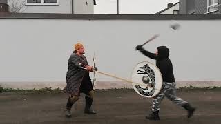 Having fun with a flail vs Shield and Spear