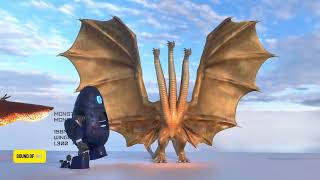 ALIEN PROBE VS ALL MONSTERVERSE TITANS SIZE COMPARISON