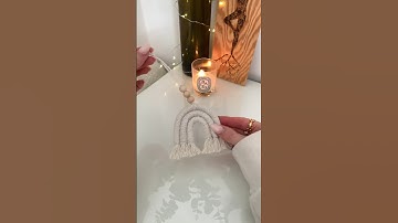 diy mini macrame rainbow 🤍🤍