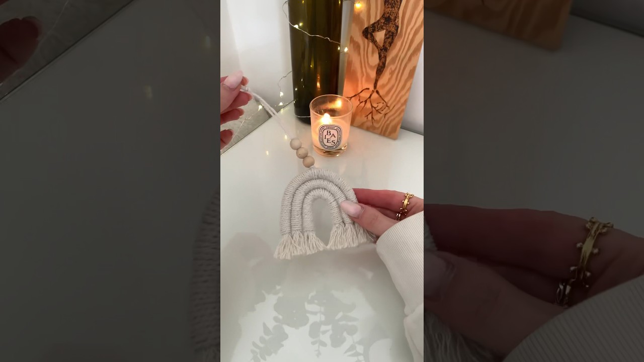 diy mini macrame rainbow 🤍🤍