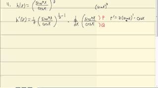Calculus I - Chapter 3 Test Review - Problem 11