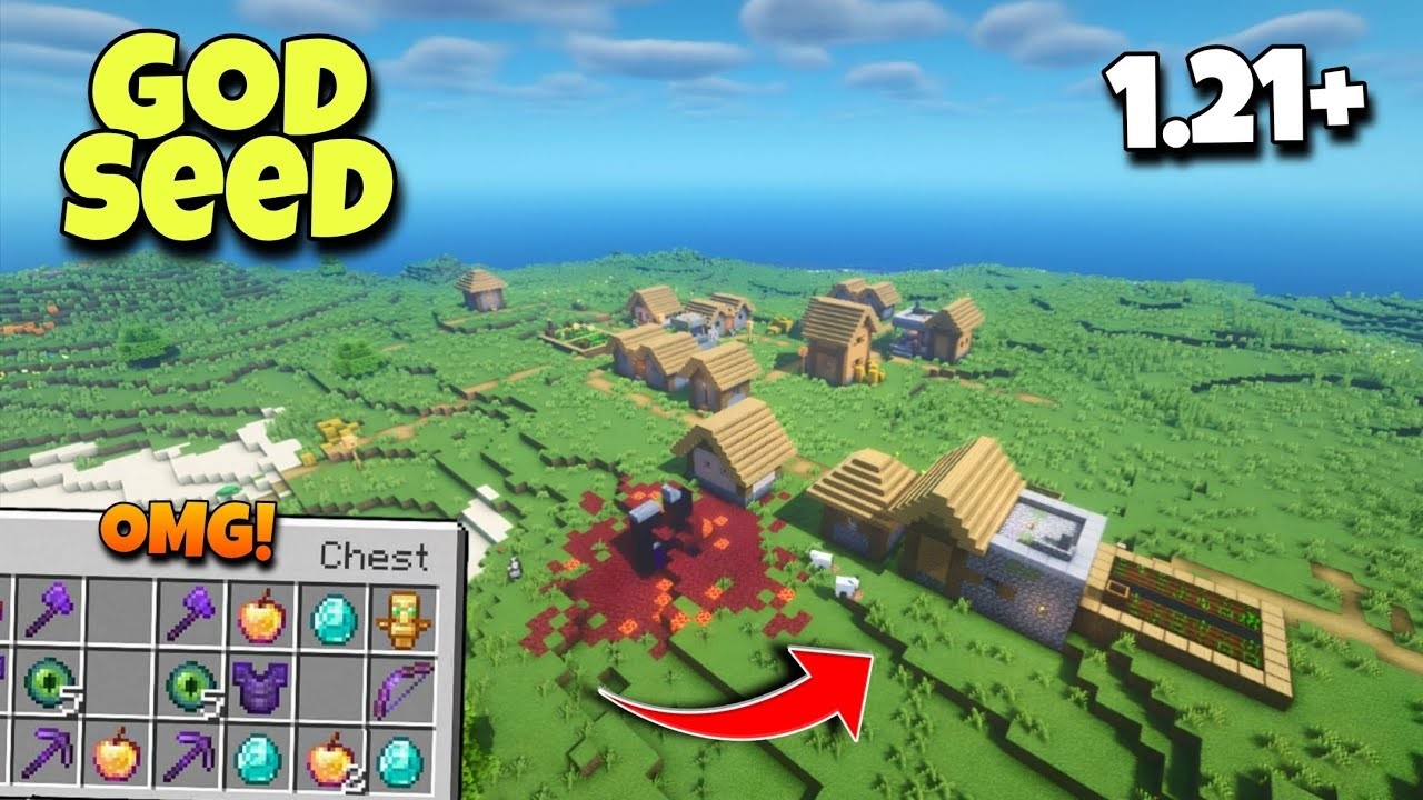 God Set Minecraft Java Minecraft: GOD SEED FOR JAVA EDITION 1.21+ π₯ WITH 3 VILLAGES, TRIAL ...