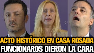 Acto Histórico De La Casa Rosada Con Funcionarios De Milei