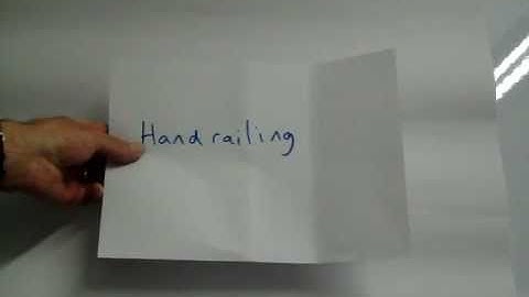 Example of creating a very simple learning resource - Navigation: Handrailing