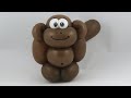 Как сделать обезьянку из шаров | monkey balloon twisting tutorial (Subtitles)