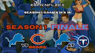 SEASON 1 FINALE: ESPN NFL 2K5 Lions Rebuild (S1; G15 & 16)