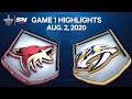 NHL Highlights | Coyotes vs Predators, Game 1 - Aug. 2, 2020