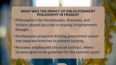 What Was The Impact Of Enlightenment Philosophy In France? - France Fact File