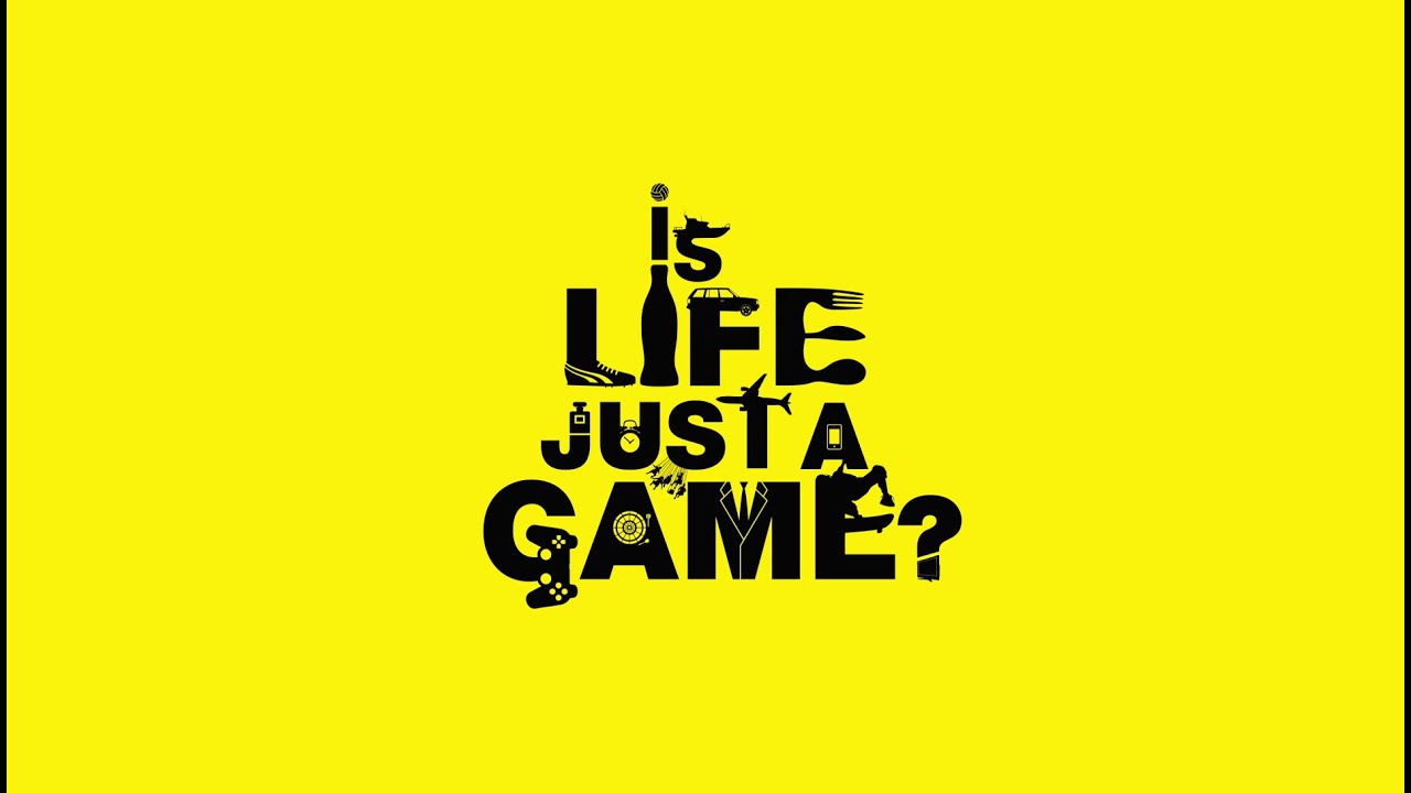 Кинетическая типографика. Джаст лайф. Наклейка just game. Life is just a game.