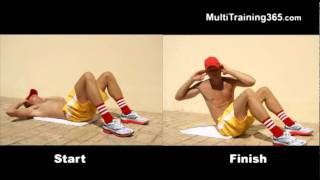 Get a six-pack - Best Exercises - How to do the Alternating Sit Up