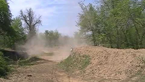 Brian jumping Josh's yfz450 at Tony's in Beggs