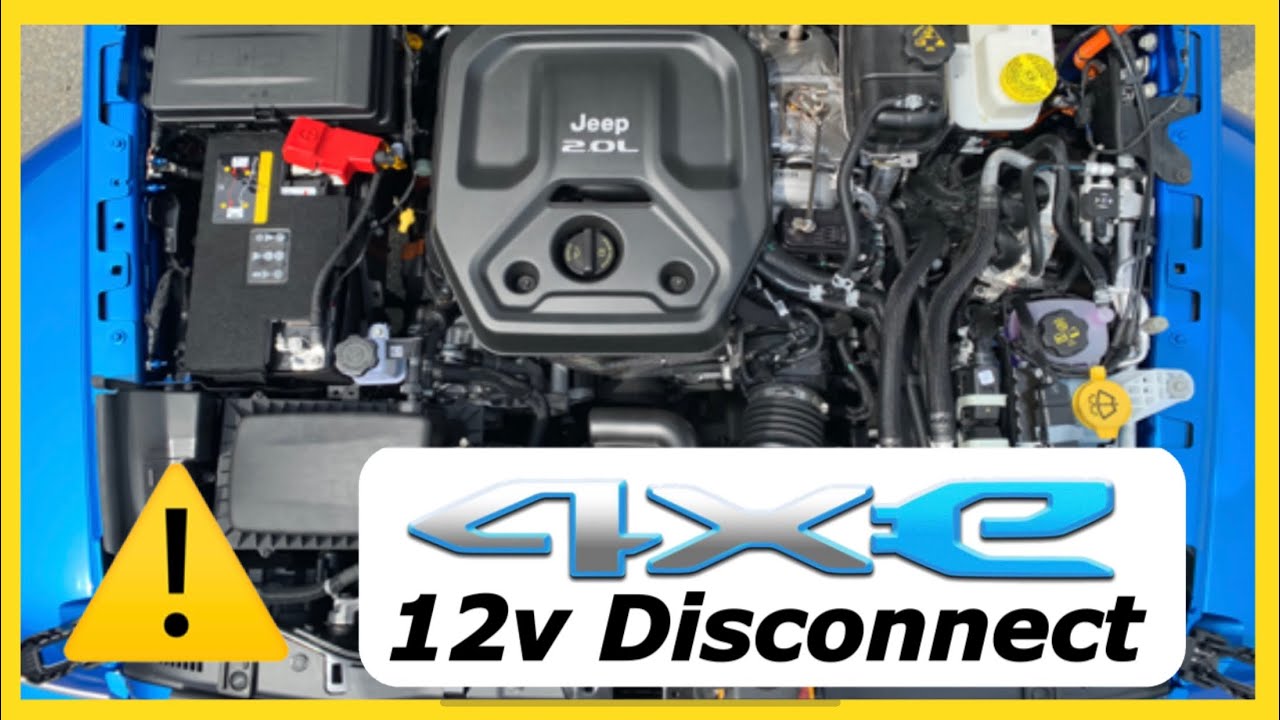 Jeep Wrangler 4xe hybrid 12 V battery disconnect - YouTube