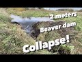 2 Meters Beaver Dam Collapse!
