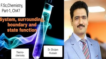 System, surrounding, boundary and state function