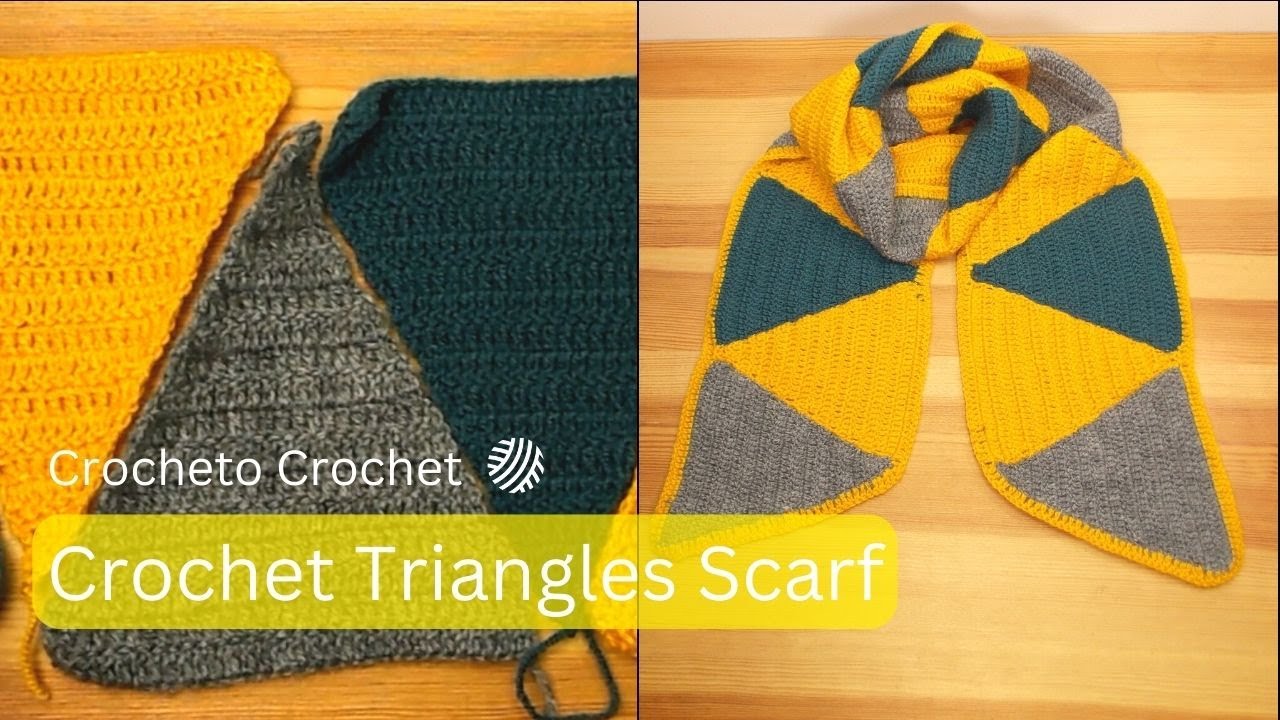 Crochet Triangles Scarf Easy And simple For Beginners - YouTube