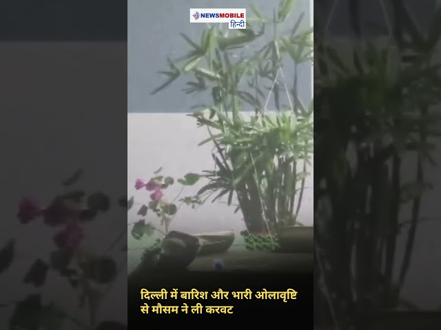 दिल्ली में बारिश और भारी ओलावृष्टि से मौसम ने ली करवट