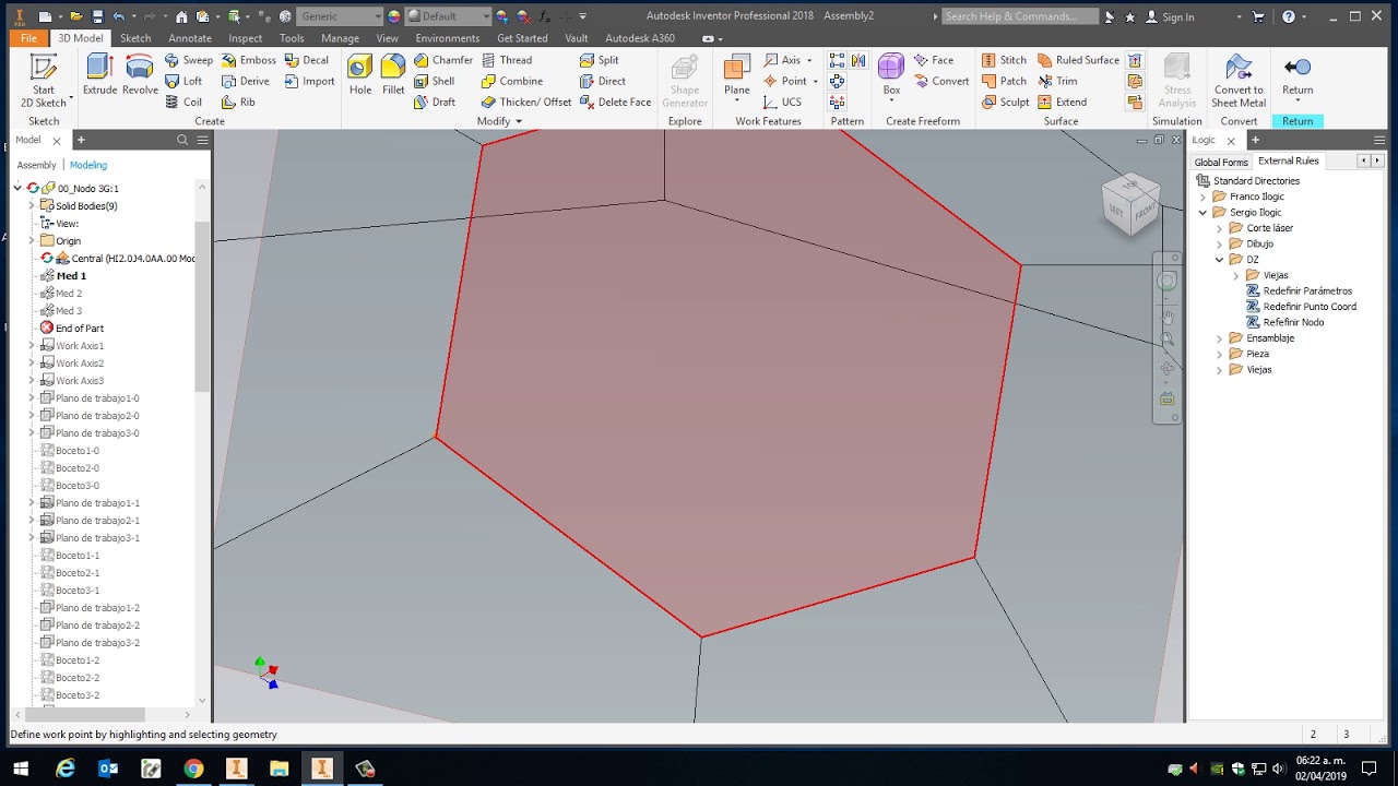 Office Point Inventor Inventor - Redefine Workpoints - YouTube