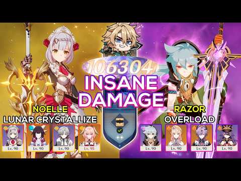 [NEW] C6 Noelle Lunar Crystallize & C6 Razor Overload / Spiral Abyss 12 / 7.0 Genshin Impact