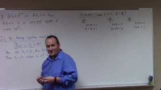 Linear Algebra: linear systems and Gaussian elimination, 1-21-19