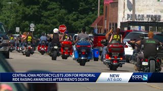 Dozens of Central Iowa motorcyclists take part in memorial ride to raise safety awareness