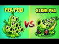 PEA POD vs SLING PEA - Who Will Win? PvZ 2 Battlez Plant Max Level