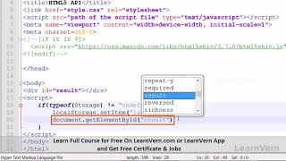 How To Use HTML5 LocalStorage? | Video In Hindi