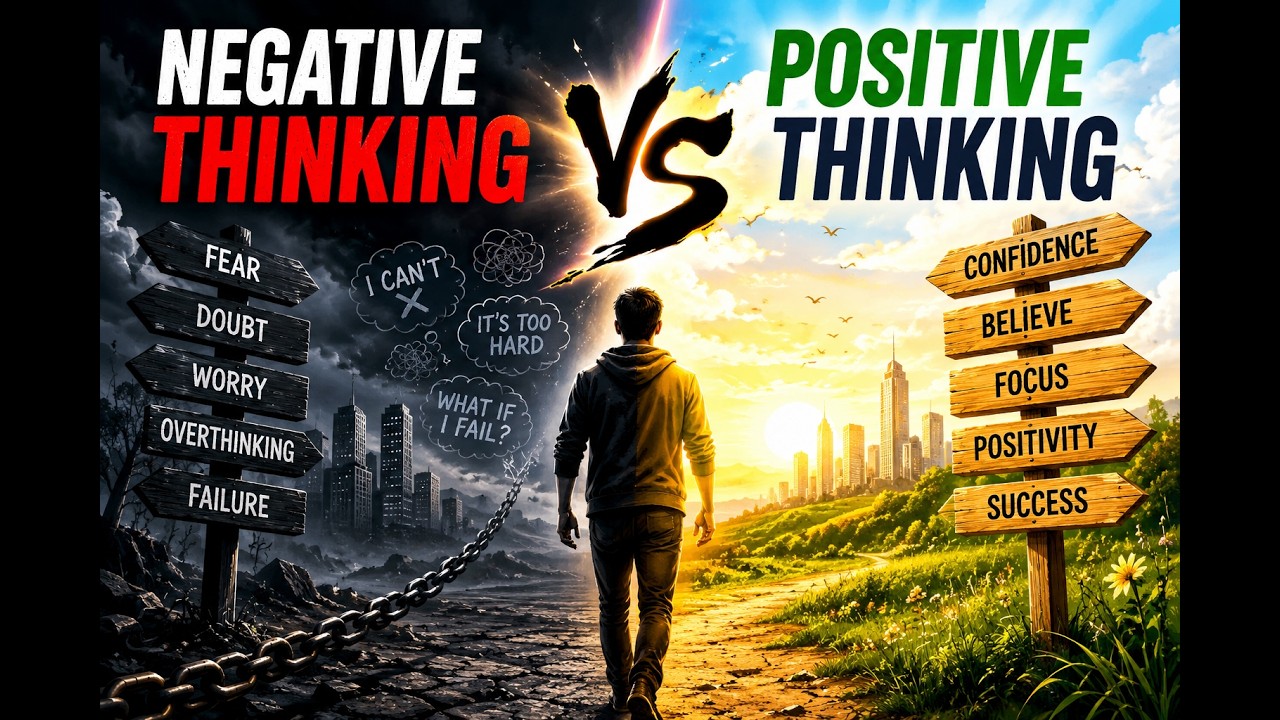 Negative Thinking vs Positive Thinking | Change Your Mindset, Change ...