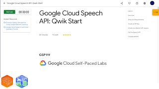Qwiklabs | Google Cloud Speech API: Qwik Start [GSP119]