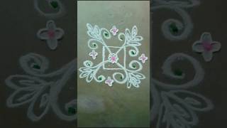 floral flower design #youtubeshorts #muggulu #kolam #viralvideo #simple #flowers