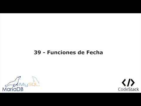 39 - Funciones de Fecha [MariaDB 10/MySQL]