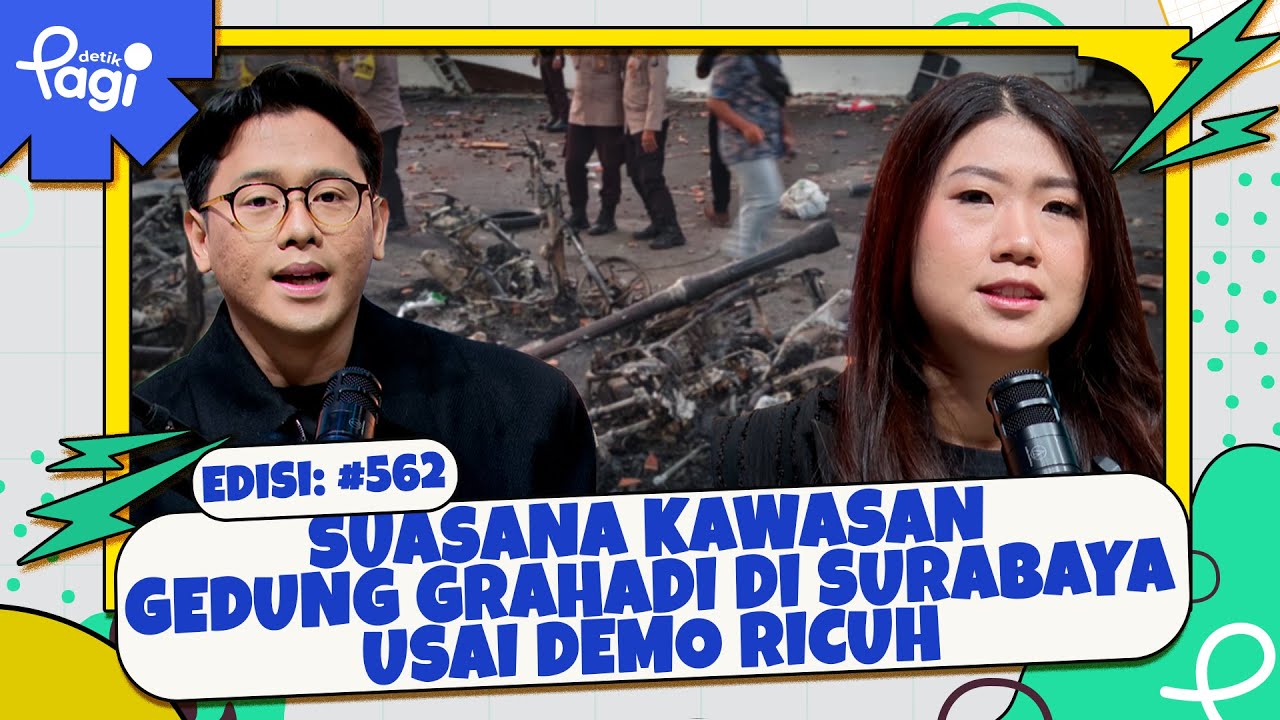 Suasana Kawasan Gedung Grahadi di Surabaya Usai Demo Ricuh