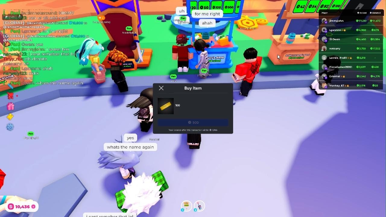 500 ROBUX donation - YouTube