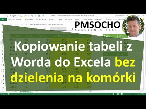 Wideo: Jak Skopiować Tabelę Z Worda Do Excela